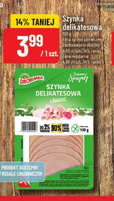 Szynka delikatesowa z kurcząt Drobimex promocja w POLOmarket