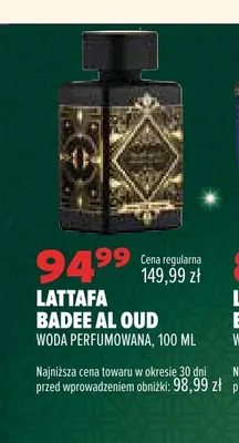Woda perfumowana Badee Al Oud Lattafa promocja w Drogerie Natura
