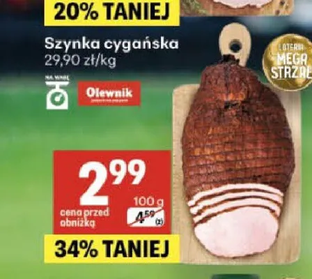 Szynka cygańska Olewnik promocja w Delikatesy Centrum