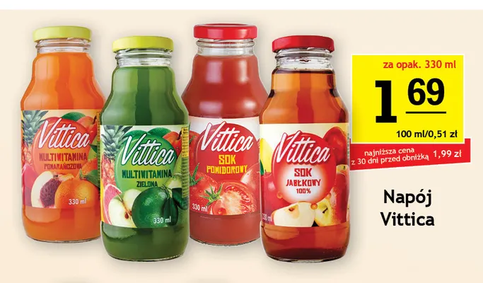 Sok jabłkowy Vittica 100% promocja w Gram Market