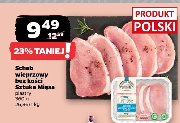 Schab wieprzowy bez kości promocja w Netto