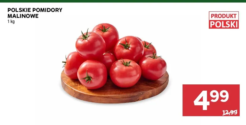 Pomidory malinowe polskie promocja w Stokrotka