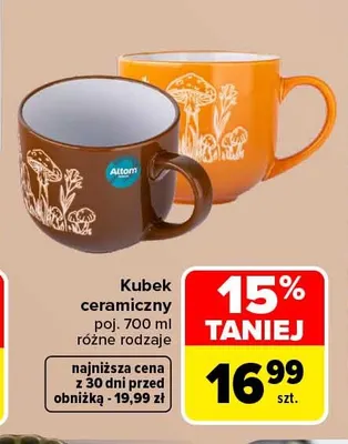 Kubek ceramiczny 700 ml Altom promocja w Carrefour