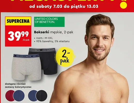 Bokserki męskie 2-pak promocja w Biedronka