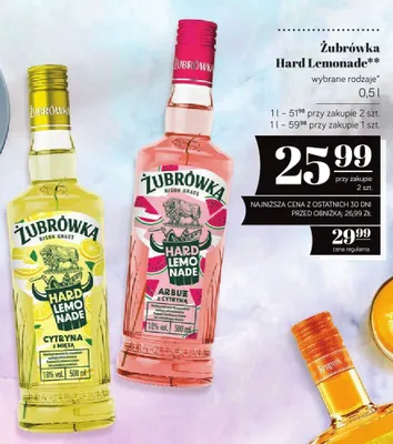 Żubrówka Hard Lemonade promocja w POLOmarket