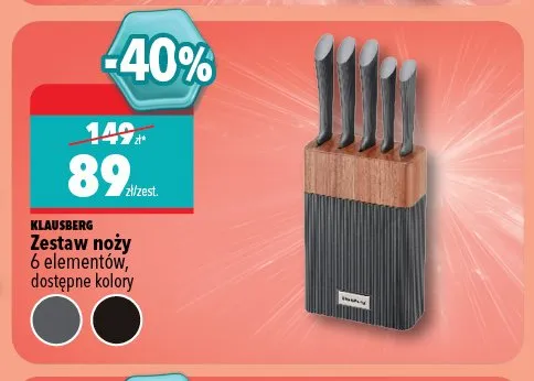 Zestaw noży Klausberg promocja w Biedronka Home