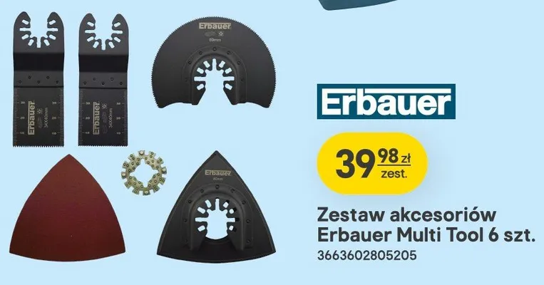 Zestaw akcesoriów Erbauer Multi Tool 6szt. promocja w Castorama