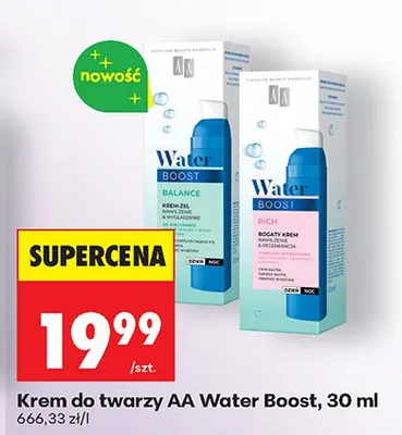 Krem do twarzy Water Boost promocja w Biedronka