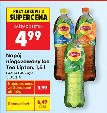 Napój niegazowany Ice Tea, różne rodzaje promocja w Biedronka