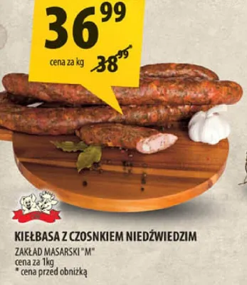 Kiełbasa z czosnkiem niedźwiedzim promocja w Arhelan