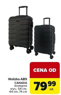 Walizka ABS Canada dostępne wys.: 55 cm, 64 cm, 74 cm promocja w Carrefour