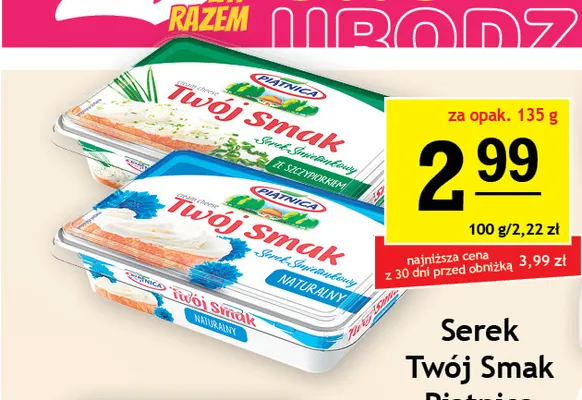 Serek Twój Smak naturalny Piątnica promocja w Gram Market