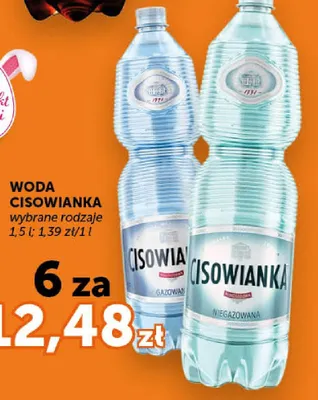Woda Cisowianka wybrane rodzaje promocja w Groszek
