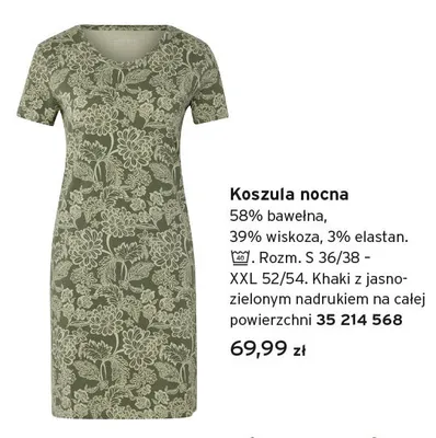Koszula nocna promocja w Tchibo