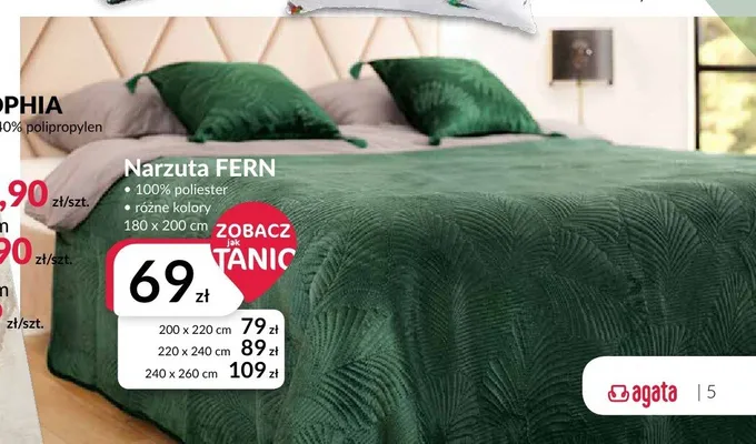 Narzuta FERN 200x220 cm promocja w Salony Agata