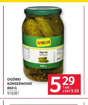 Ogórki konserwowe Topseller promocja w Selgros