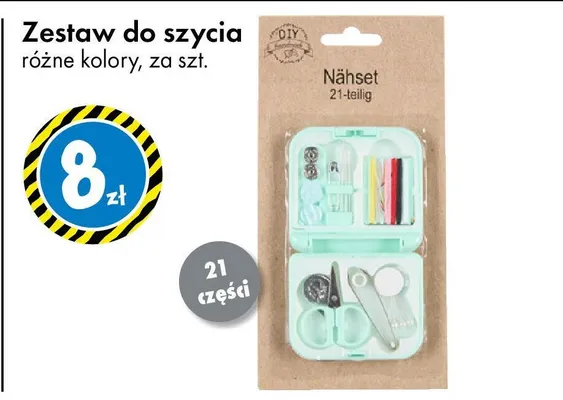 Zestaw do szycia różne kolory promocja w Tedi