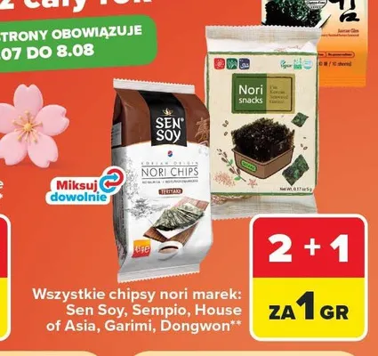 Chipsy nori Sen Soy Teriyaki promocja w Carrefour
