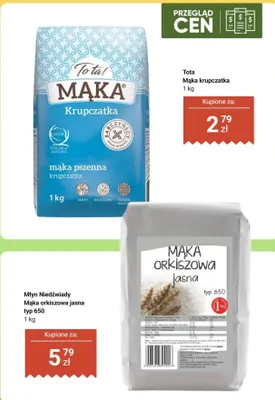 Mąka orkiszowa jasna typ 650 promocja w Dino