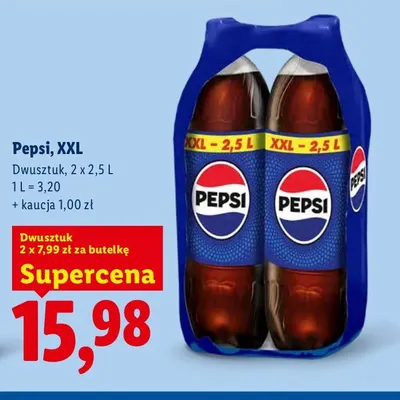 Napój gazowany Pepsi XXL 2-pak promocja w Lidl