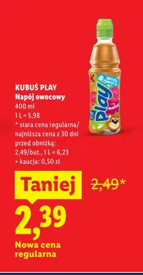 Napój owocowy Kubuś Play promocja w Lidl