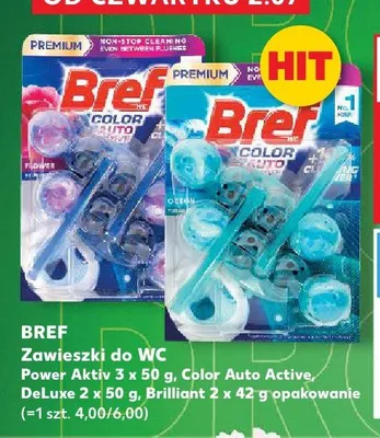 Zawieszki do WC Bref Power Aktiv 3-pak promocja w Kaufland