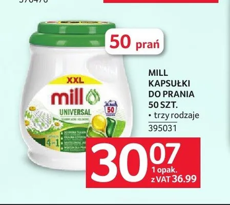 Kapsułki do prania Mill Universal promocja w Selgros