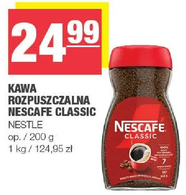 Kawa rozpuszczalna Nescafe Classic promocja w SPAR