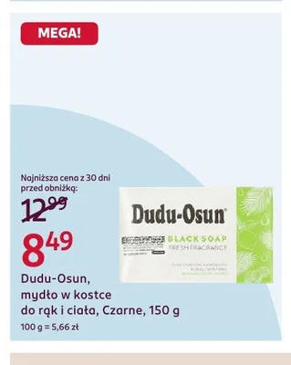 Mydło w kostce do rąk i ciała Dudu-Osun Czarne promocja w Rossmann