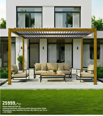 Pergola elektryczna Luxe LED promocja w OBI