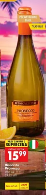 Wino musujące Biscardo Prosecco promocja w Biedronka