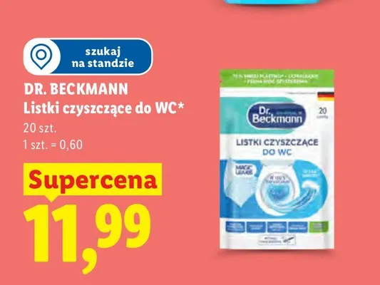 Listki czyszczące do WC Dr. Beckmann promocja w Lidl