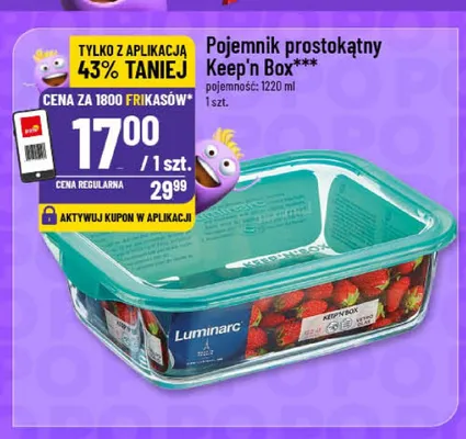 Pojemnik prostokątny Keep'n Box Luminarc 1220ml promocja w POLOmarket