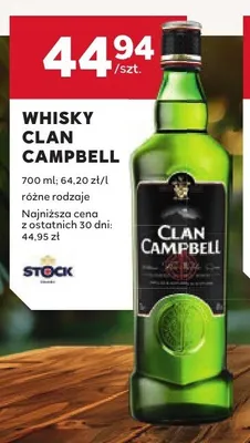 Whisky Clan Campbell promocja w Stokrotka