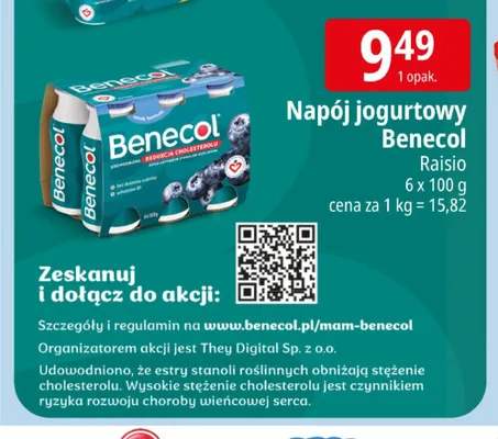 Napój jogurtowy Benecol 6-pak promocja w Leclerc