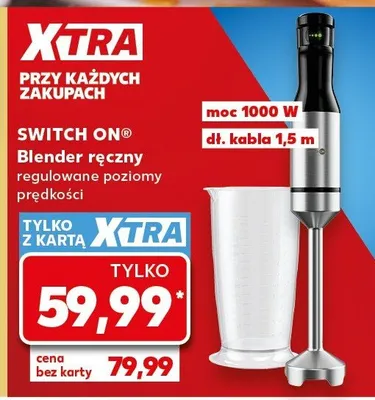 Blender ręczny Switch On regulowane poziomy prędkości 1000W promocja w Kaufland