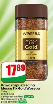 Kawa rozpuszczalna Mocca Fix Gold Woseba promocja w Dino