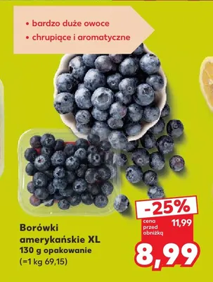 Borówki amerykańskie XL Kaufland promocja w Kaufland