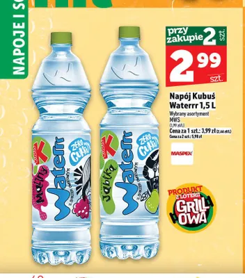 Napój Kubuś Waterrr promocja w TOPAZ