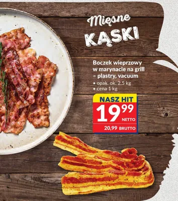 Boczek wieprzowy w marynacie na grill - plastry, vacuum promocja w Makro