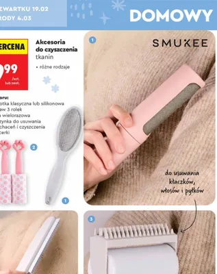 Akcesoria do czyszczenia tkanin szczotka klasyczna lub silikonowa promocja w Biedronka