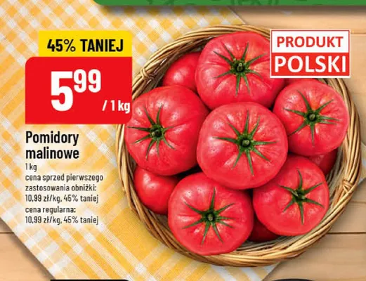 Pomidory malinowe promocja w POLOmarket