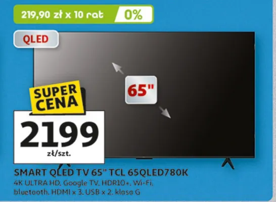 SMART QLED TV 65" promocja w Auchan
