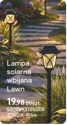 Lampa solarna wbijana Lawn promocja w Castorama