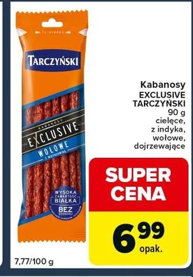 Kabanosy Exclusive Tarczyński wołowe promocja w Globi