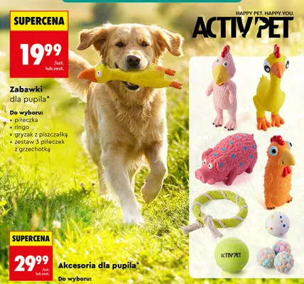 Zabawka piłeczka dla pupila Activ Pet promocja w Biedronka