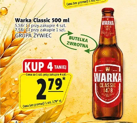 Piwo Warka Classic promocja w Prim Market