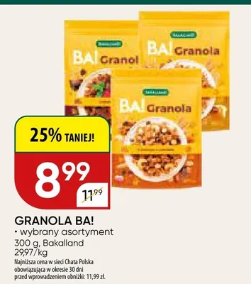 Granola Ba! promocja w Chata Polska
