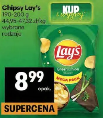Chipsy Lay's green onion promocja w Delikatesy Centrum