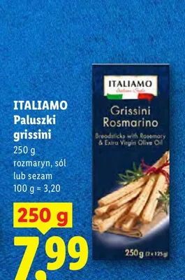 Paluszki grissini ITALIAMO z rozmarynem promocja w Lidl